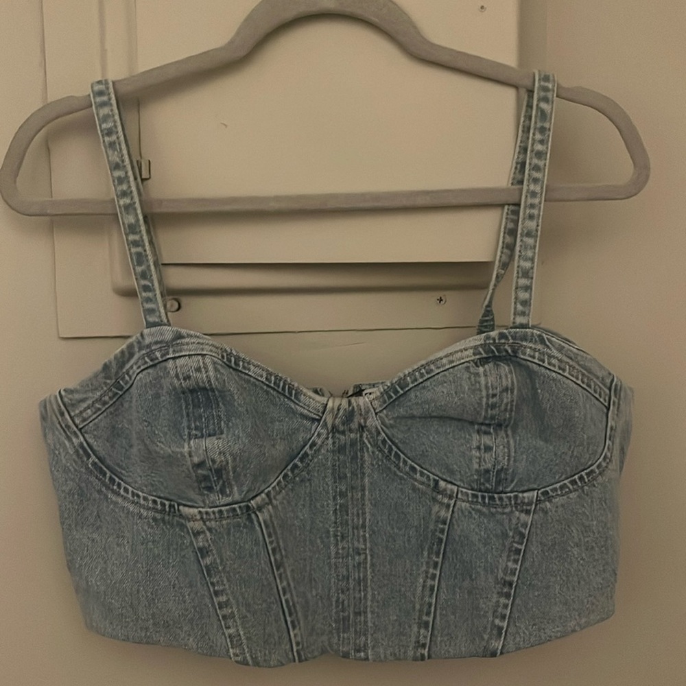 Zara denim corset